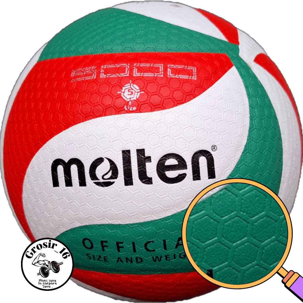 BOLA VOLI NO.5 BIASA MOLTEN 5000 – Bahan PVC, Ringan & Nyaman