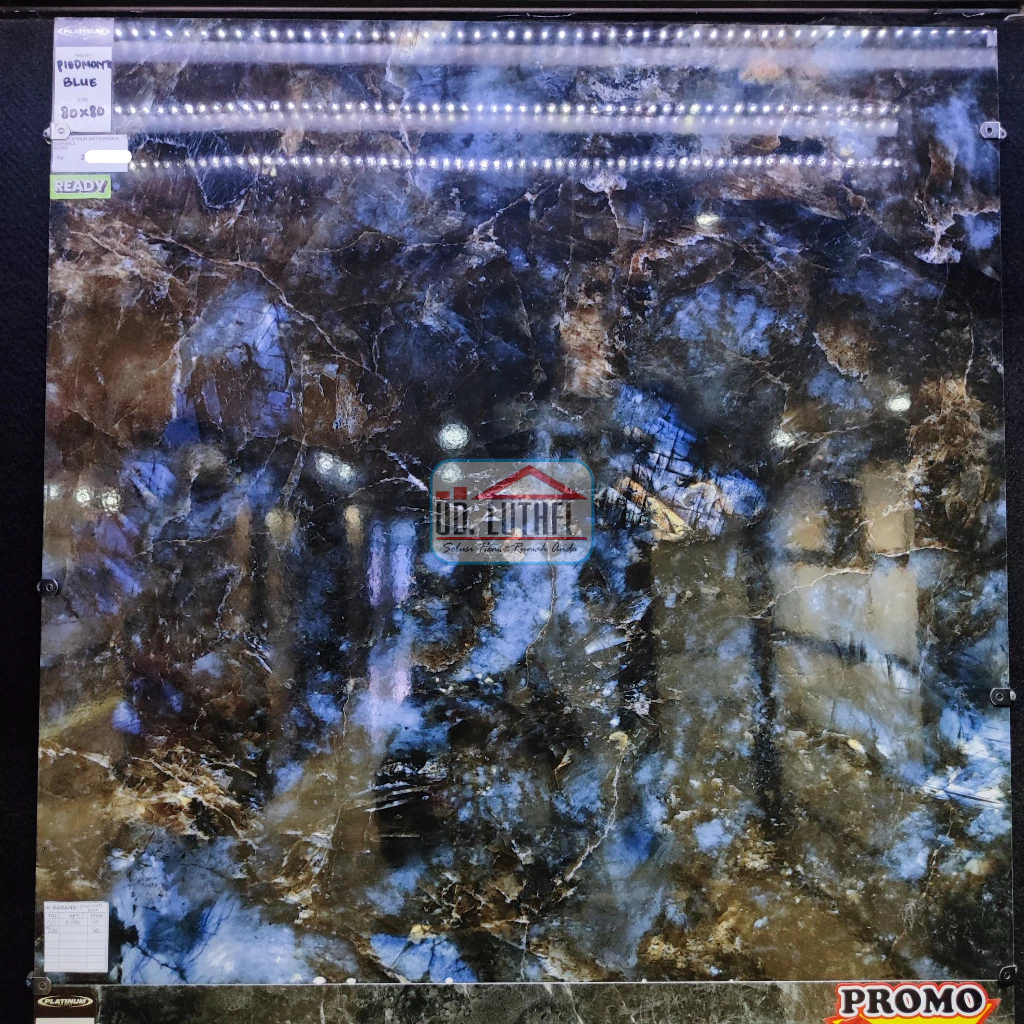 Keramik Lantai Halus 80x80 Platinum WB Piedmonte Blue - Keramik White Body Jepara