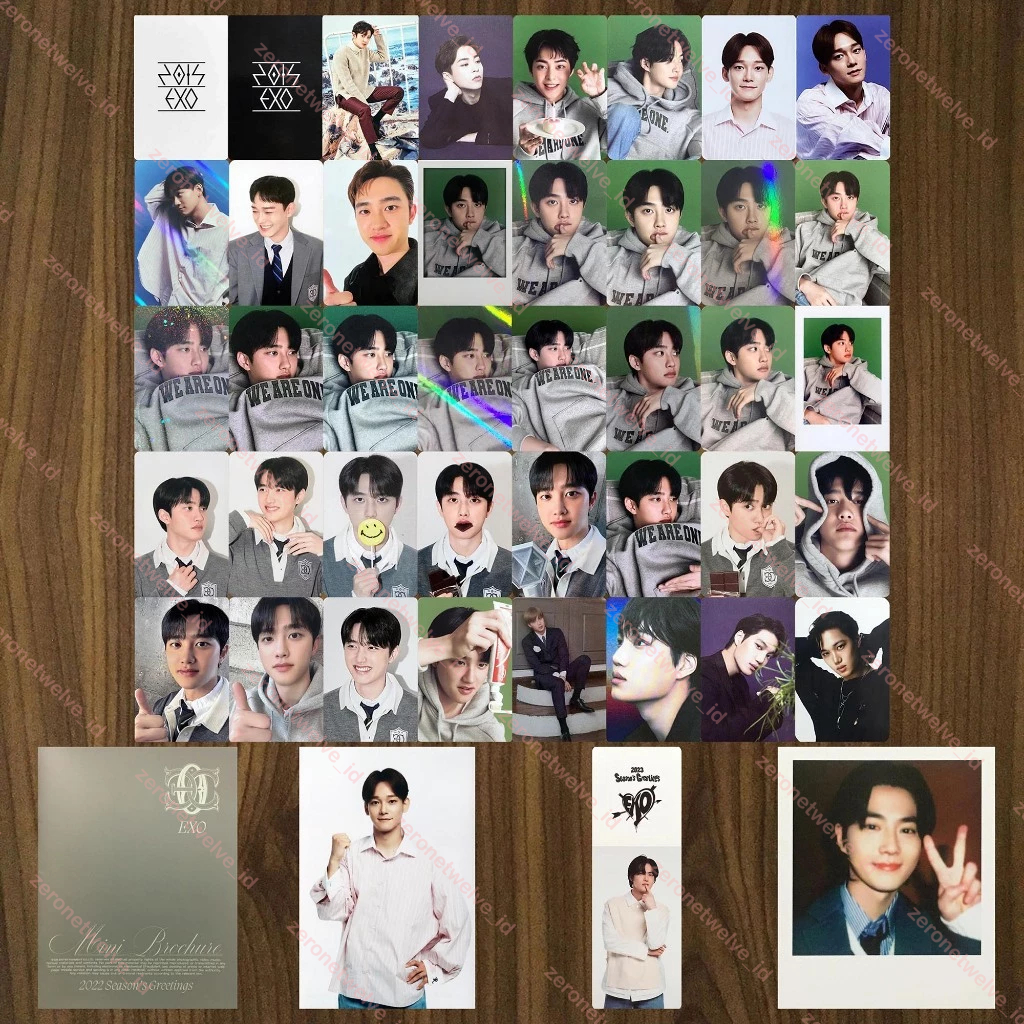 EXO Xiumin Suho Baekhyun Chen Chanyeol Kyungsoo Kai Sehun Photocard Season Greeting 2017 2020 2022 2