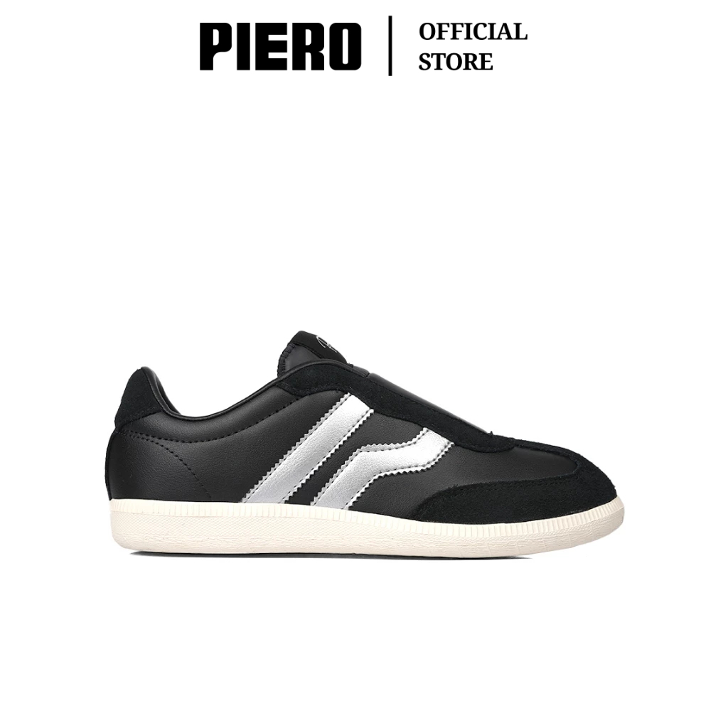 PIERO SEPATU SNEAKERS WANITA GRAND LONDON SLEEK W BLACK WHISPER WHITE SILVER PIE1000349