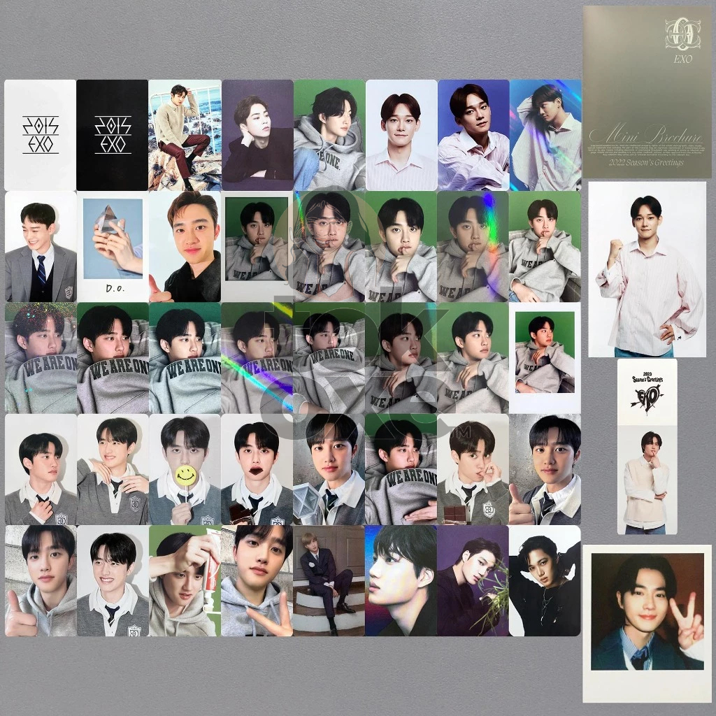 EXO Xiumin Suho Baekhyun Chen Chanyeol Kyungsoo Kai Sehun Photocard Season Greeting 2017 2020 2022 2