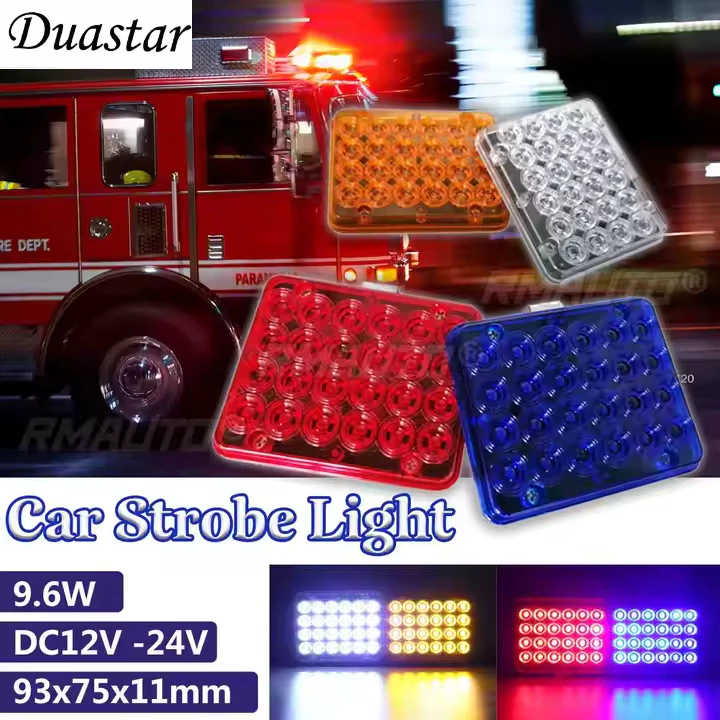 Lampu LED Tempel 24 Titik Lampu LED Tempel body Mobil Universal 12v lampu sirine ambulan ambulance p