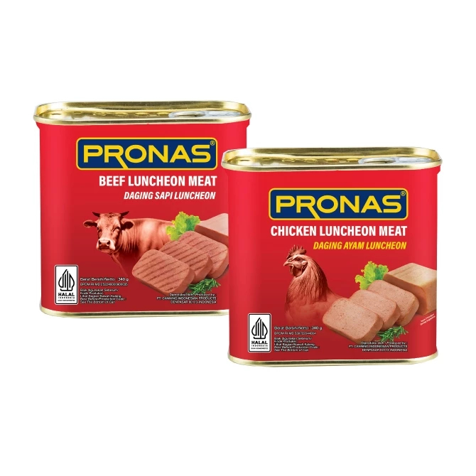 

(SMM) Pronas Luncheon 340GR - 198GR Ayam-Sapi Daging Blok Olahan Daging Kaleng