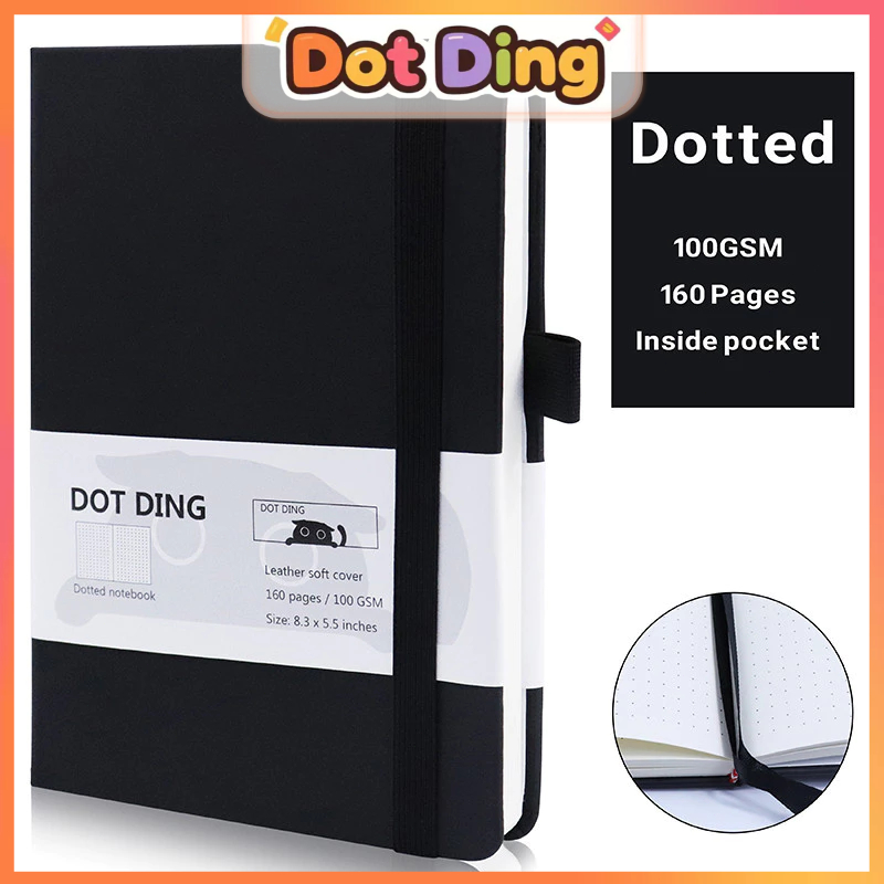 

[DOTDING] ‌Buku Catatan Dot DING A5 Kertas Tebal 100GSM Cover Kulit Lembut Planner Untuk Pelajar Alat Tulis Kantor Perlengkapan Sekolah