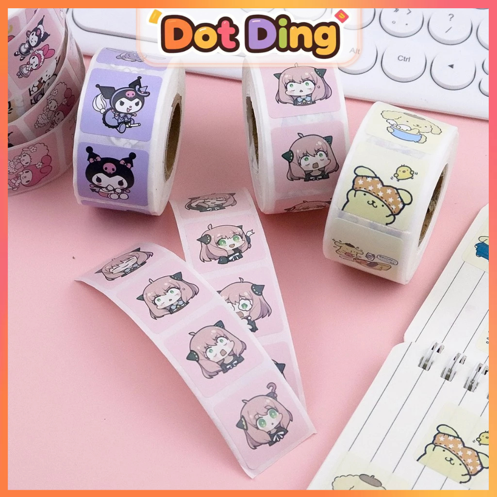

[DOTDING] ‌Paket Stiker Scrapbook Premium 500 Lembar - Stiker Penyegel Anime Template Buku Harian Aesthetic H294