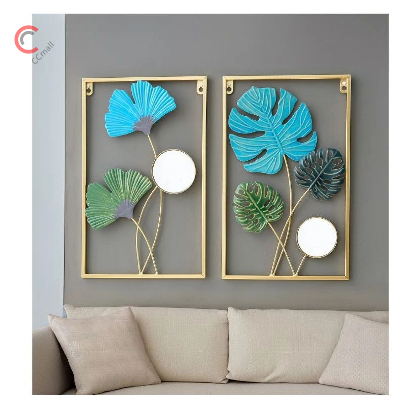40cm x 25cm Wall Decoration 3D / Hiasan Dinding Dengan Cermin / Hiasan Dinding / Hiasan Dinding Besi