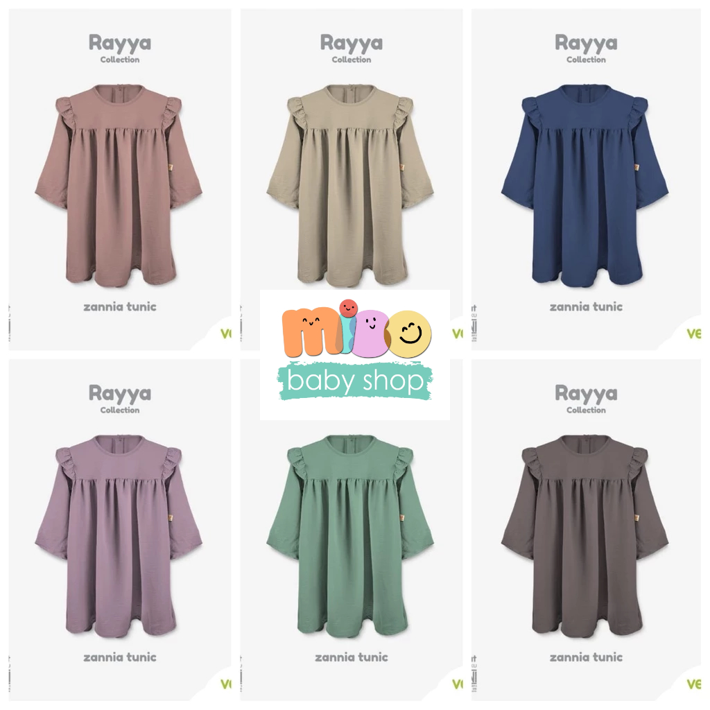 Velvet Junior Zannia Tunic Baju Anak Perempuan/Dress Raya Collection