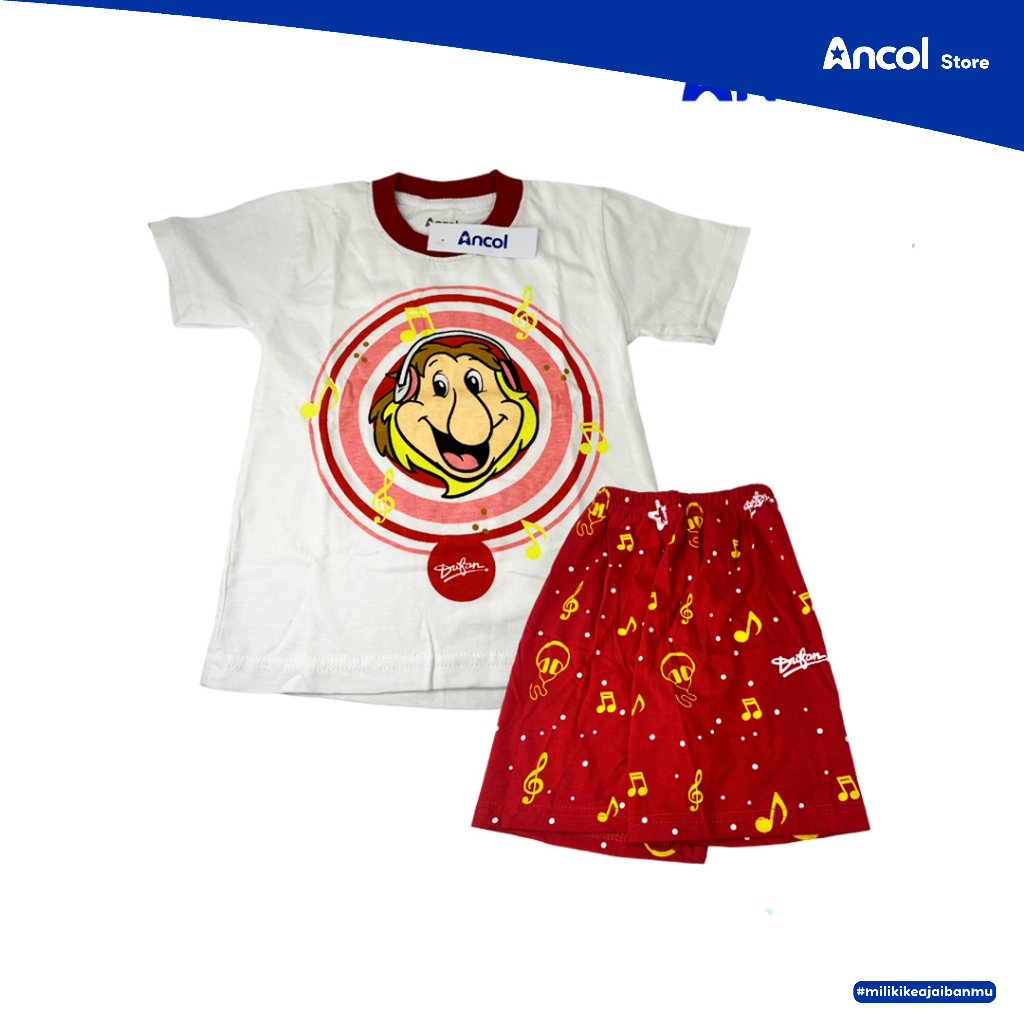Ancol Setelan Baju Anak Karakter Dufan Music | Setelan Baju Kaos Anak | Official Merchandise