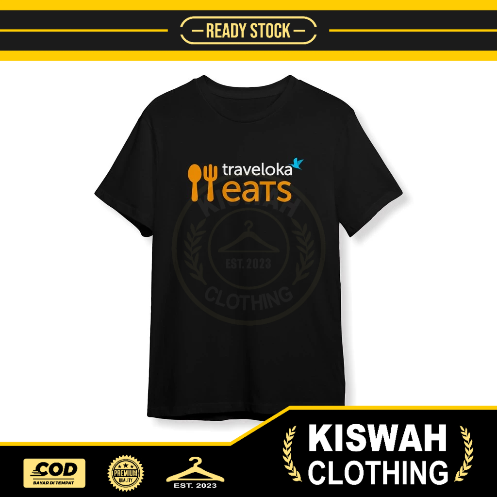 Kaos Tshirt Traveloka Eats Logo Baju Distro