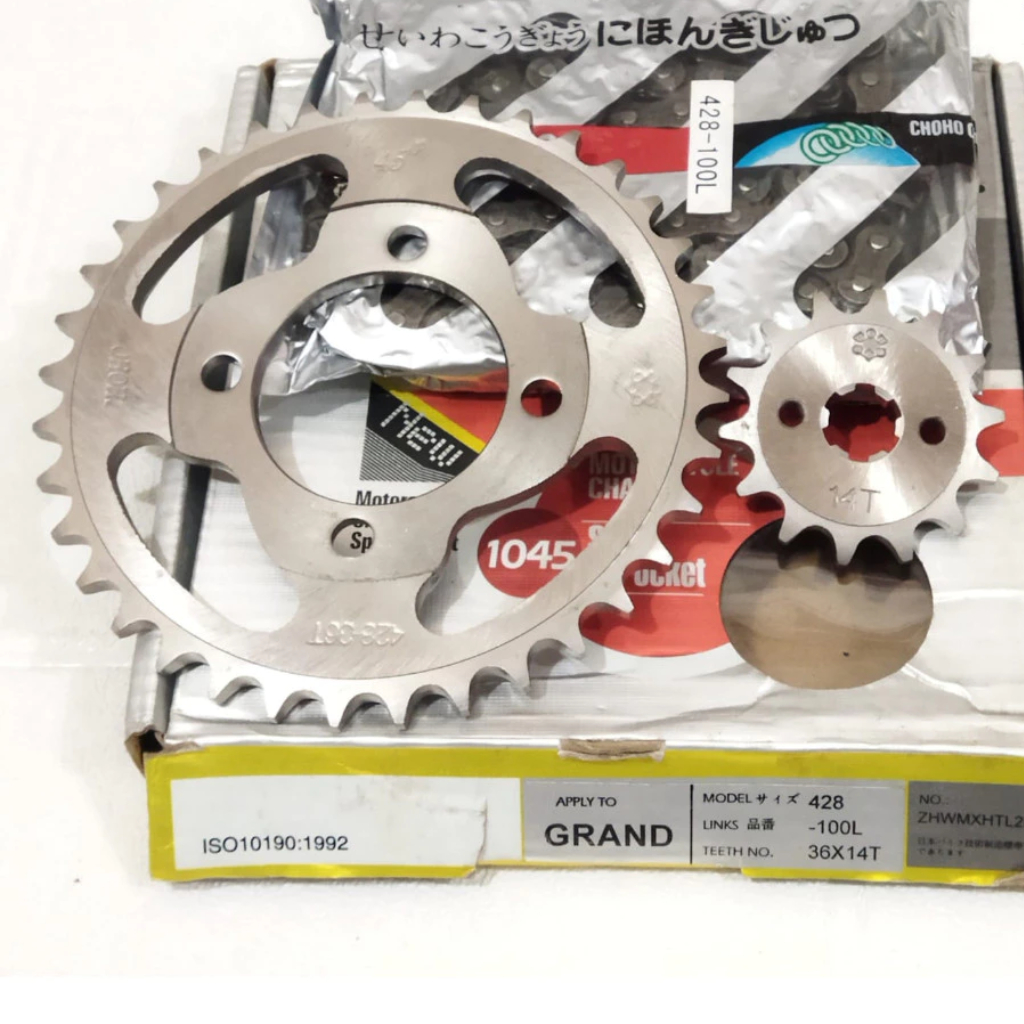 Ger Set Gear Paket Honda Astrea Grand - Grand  (14T/36T) (428-100L) Original CHOHO