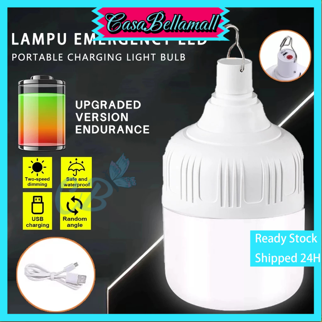 ✌Termurah-COD✌Emergency Darurat LED Lampu/bola lampu darurat/Lampu Camping Outdoor USB/Lampu led