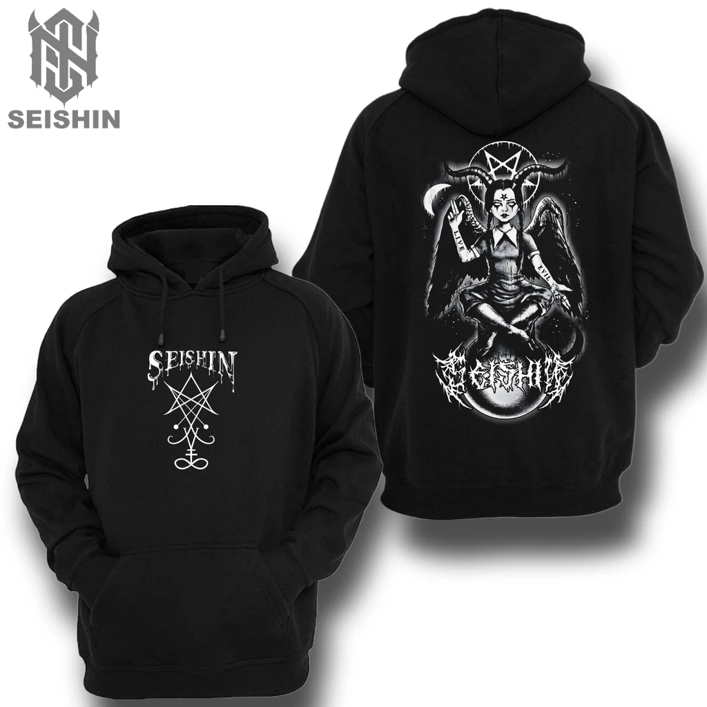 Seishin Hoodie satanic live evil sweter unisex black