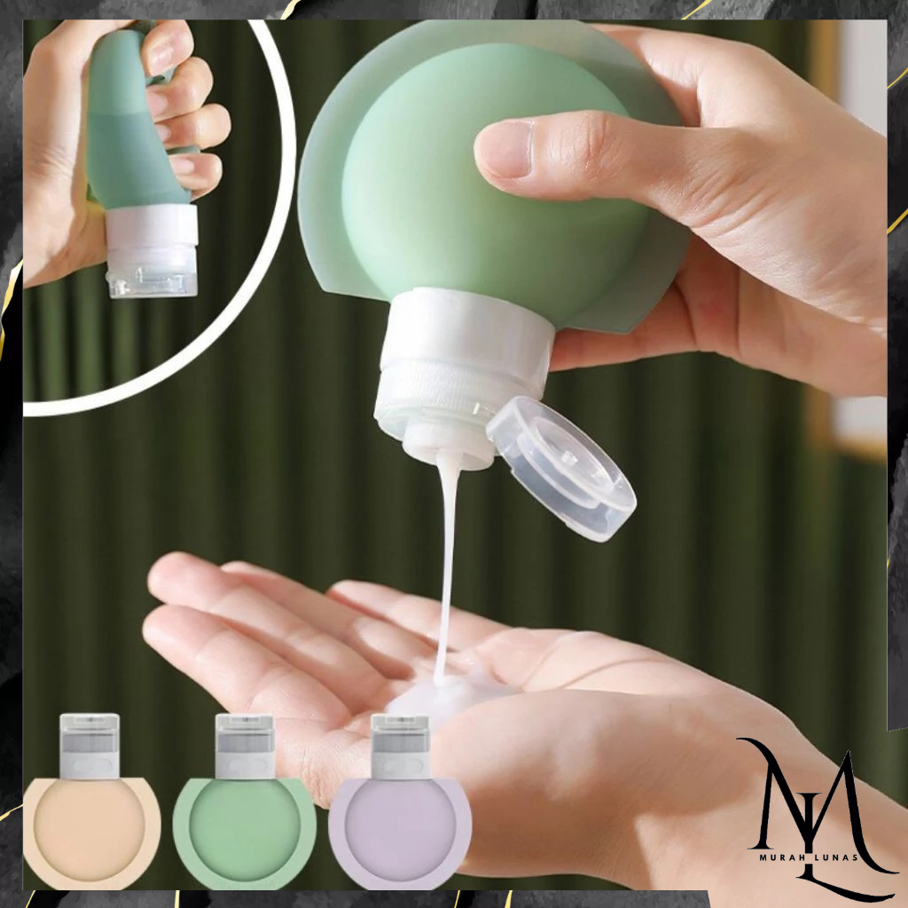 MUNAS Refill Botol Sabun Shampoo Mandi / Botol Sabun Lotion Travel Traveling Soft Silikon / Botol  M