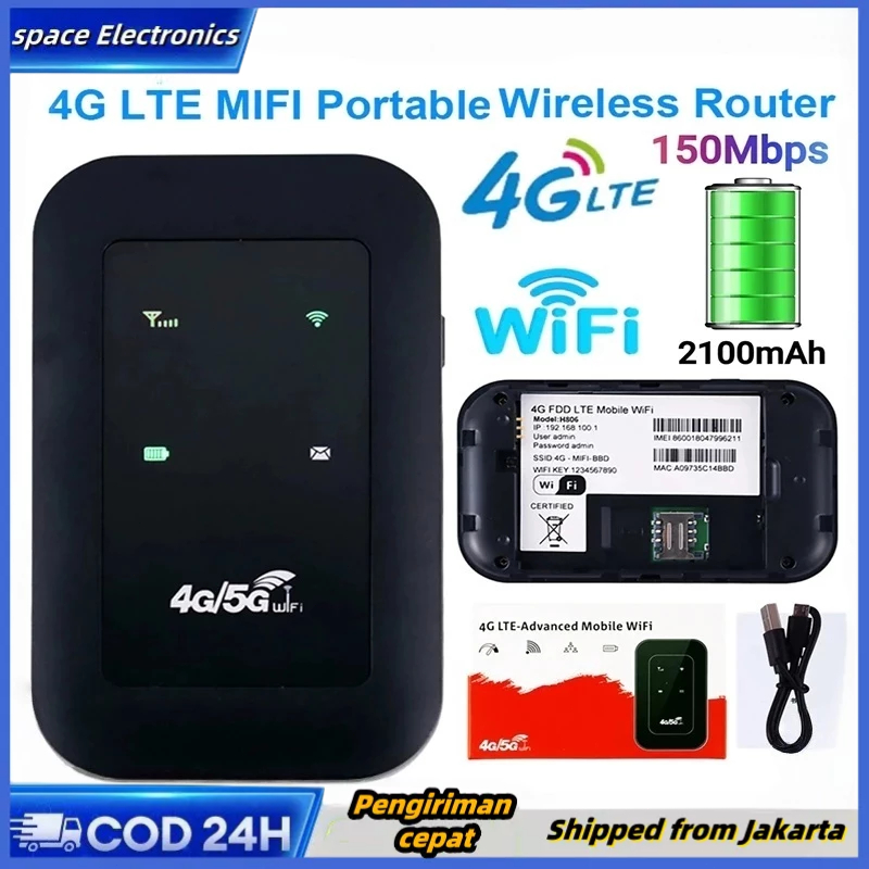 MIFI MODEM WIFI 4G/5G Unlock All Operator150Mbps Portable Mobile WiFi USBMobile WiFi Modem Kecepatan