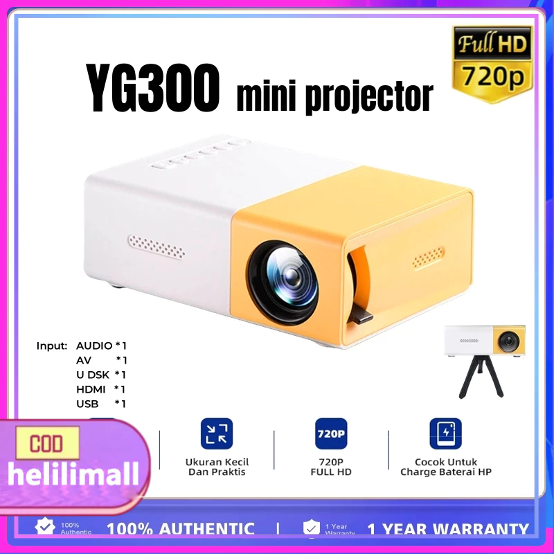 Proyektor mini YG300 Portable Led mini Proyektor hp mini Home Theater Proyektor
