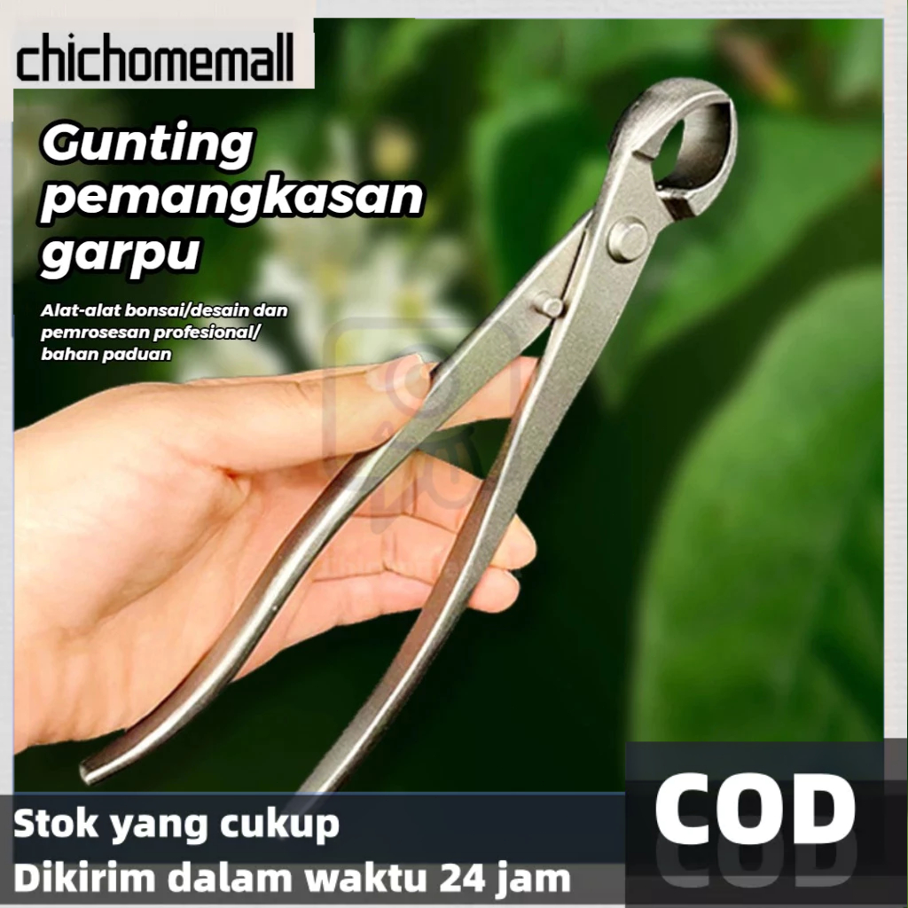 Gunting Dahan Pemotong Catok Bonsai Cembung 21cm Cabang Pohon Berkebun Tanaman Hias