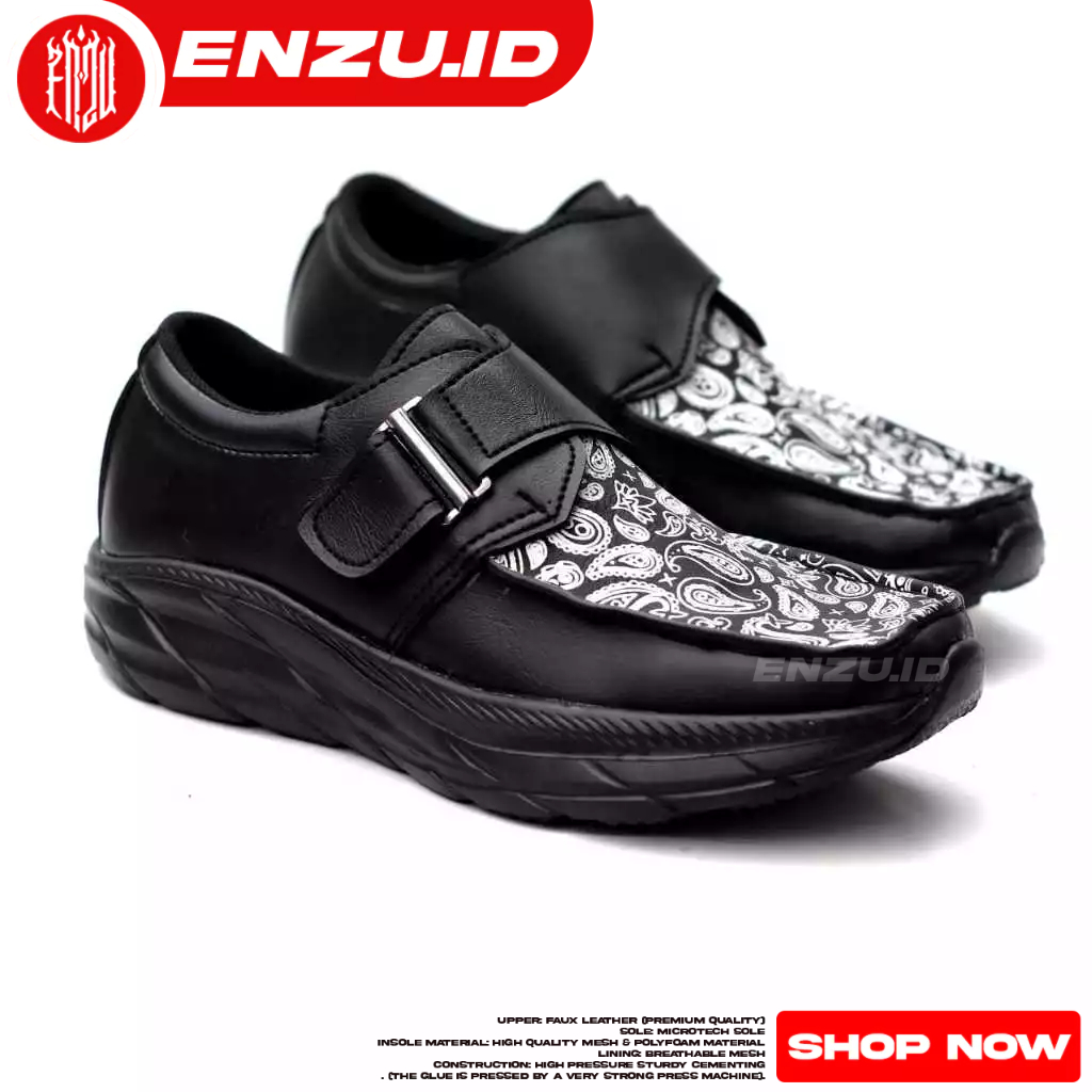 Sepatu Pria Kasual Hitam Sneakers Slop Pria