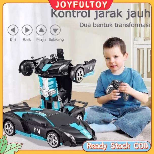 ✌Termurah-COD✌Mobil Remote Control Robot Mainan Mobil Mainan Anak 1:18 Mobil deformasi kendali jarak