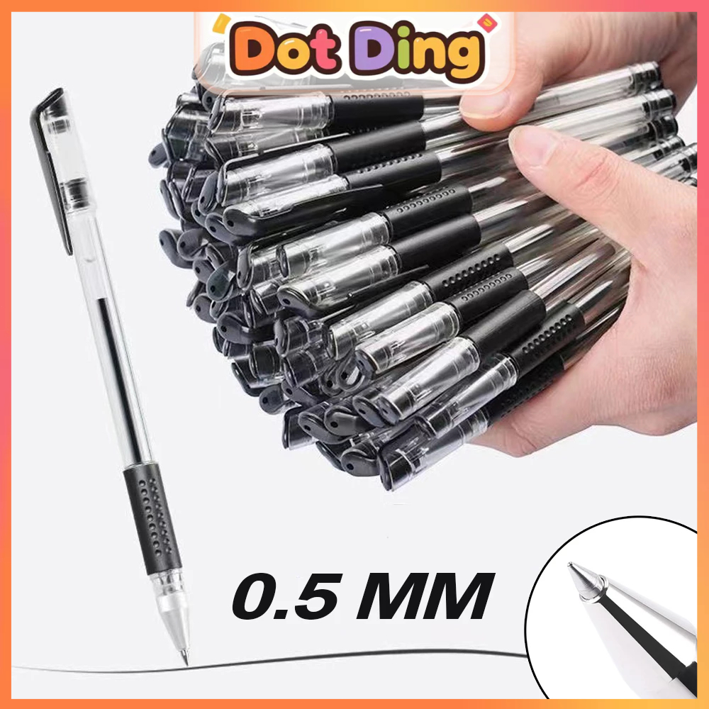 

[DOTDING] ‌Pulpen Gel Premium 0.5mm Isi ulang yang dapat diganti Tinta Hitam-Biru-Merah Tulisan halus & Tahan Air untuk Tulisan harian Ujian B046