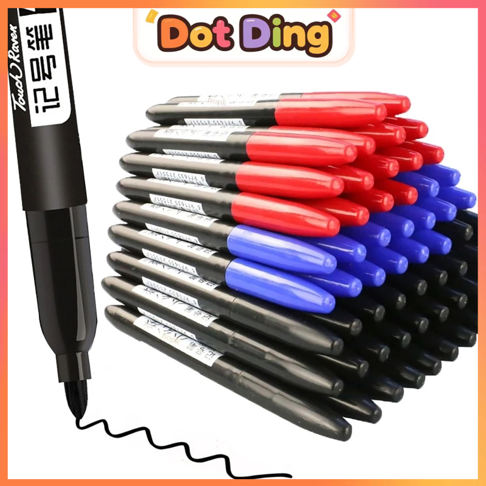 

[DOTDING] Spidol Grafiti Anti Luntur - Ujung Serat 1.5mm Tahan Lama, Warna Hitam/Biru/Merah untuk Perlengkapan Menggambar Q035