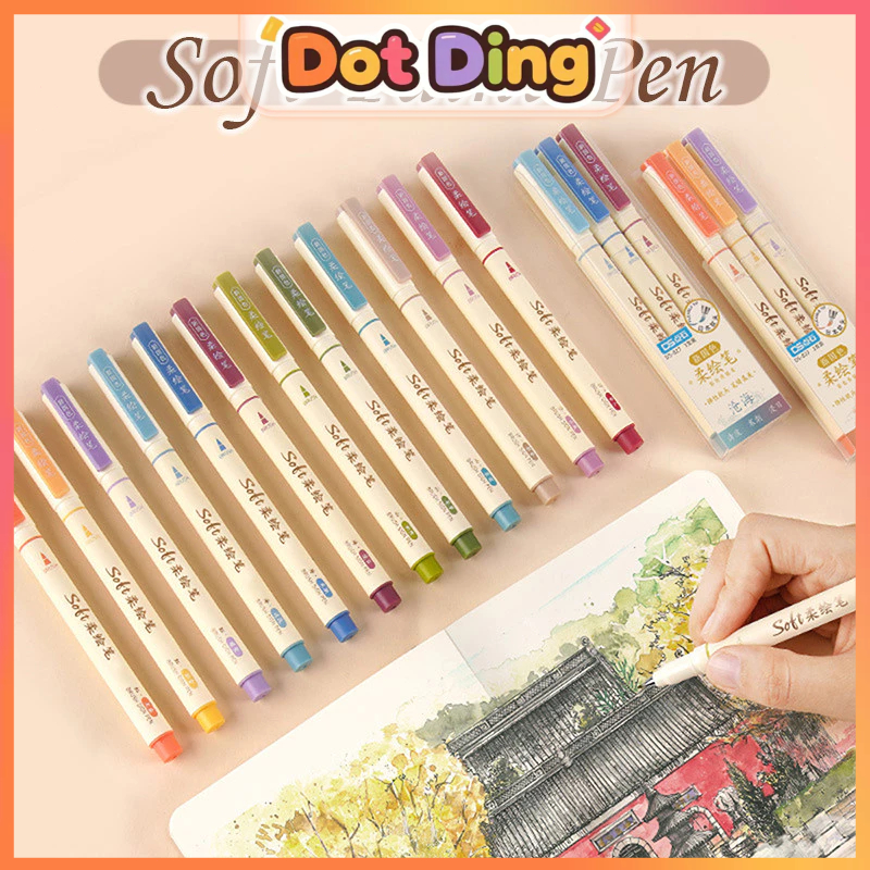 

[DOTDING] ‌Brush Lettering Pen Set Sponge Tip - Sign Pen Kaligrafi Tahan Lama dengan Desain Retro untuk Pemula/Hobi Seni‌ H375