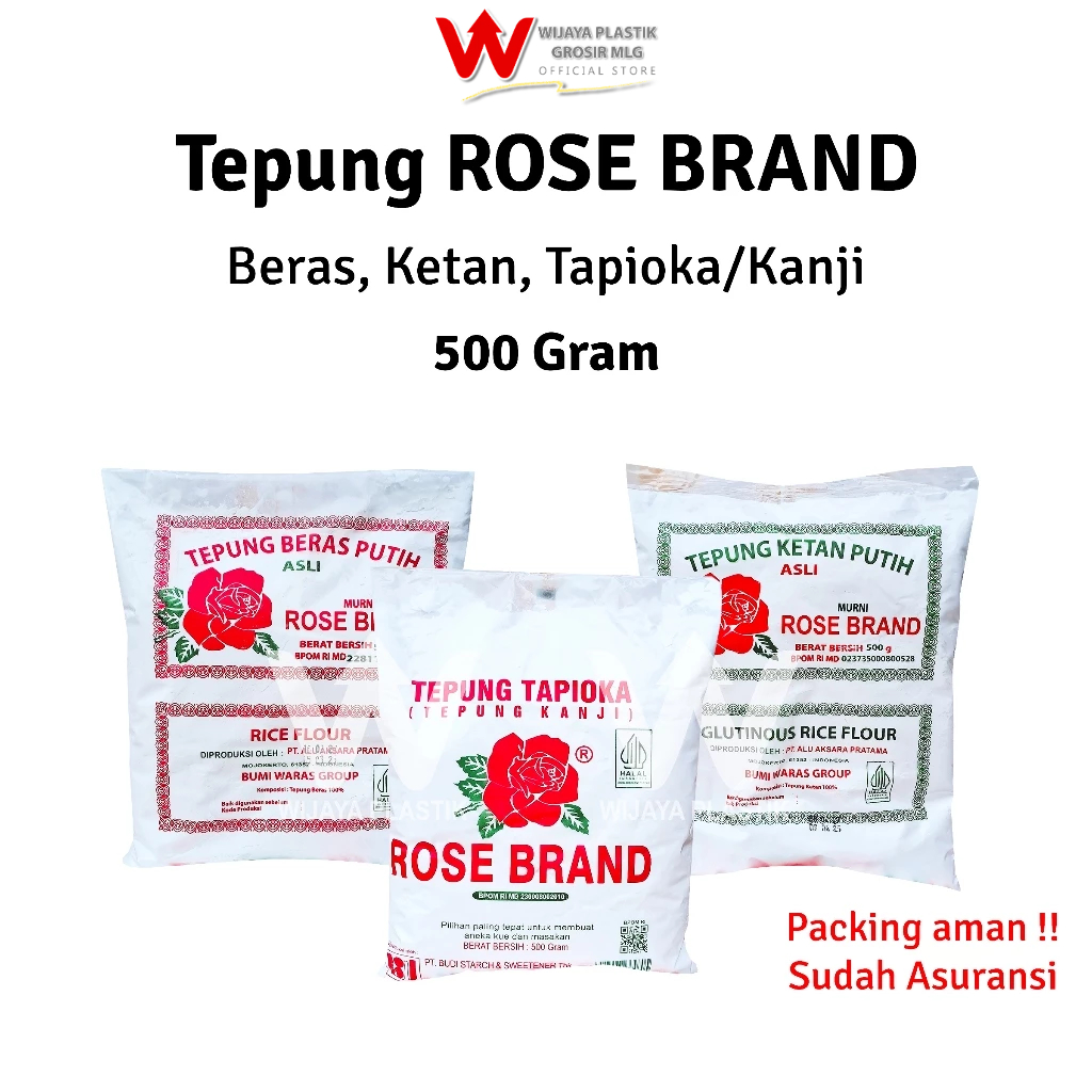 

[PROMO] Tepung ROSE BRAND & Los (Ketan,Beras,Tapioka) --- 500 gr @Pack | Sania repack 200 gr 1 KG rosebrand jajan pasar ketan beras tapioka kanji putih kecil sedang ekonomis murah pack