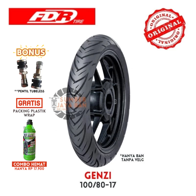 FDR Genzi 100/80-17 Tubeless Ring 17 100/80 Tubles