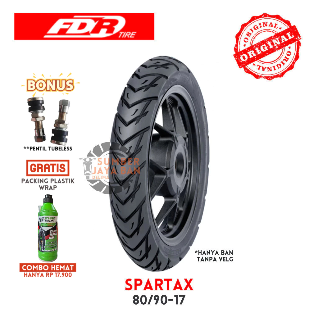 FDR Spartax 80/90-17 Tubeless Ring 17 80/90 Tubles