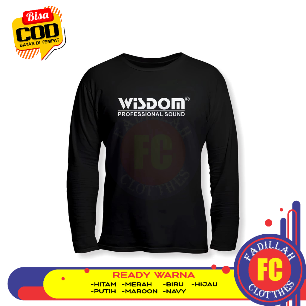 Baju Kaos Wisdom Sound Lengan Panjang Kaos Distro