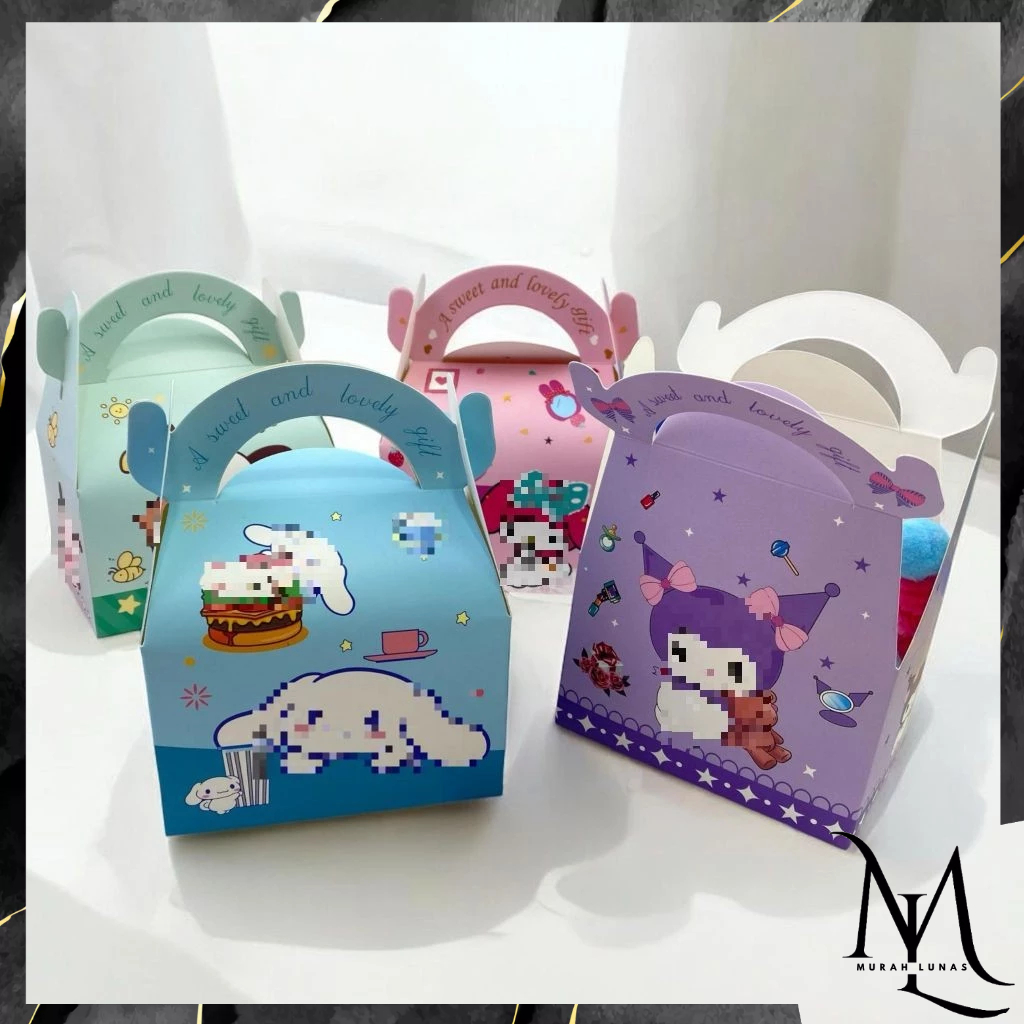 

MUNAS Goodie Bag Motif Kartun Paper Bag Snack Karakter Kotak Souvenir Kado Ulang Tahun Hampers Mini Lucu Tas Snack Candy Anak-Anak