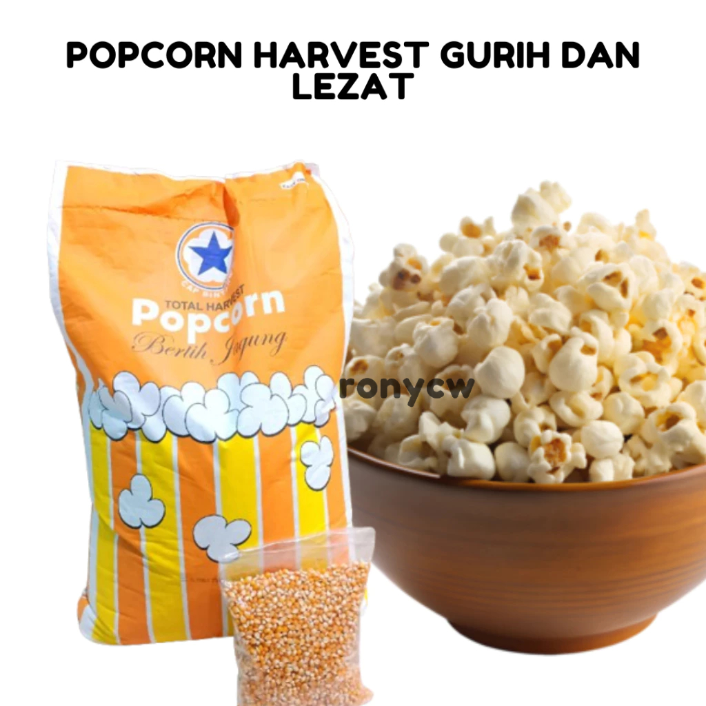

1kg Popcorn Harvest Bintang Biji Jagung Instant Bentuk Butterfly NON GMO