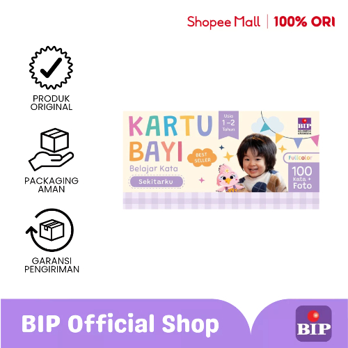 BIP - Kartu Bayi Belajar Kata: Sekitarku (1-2 Tahun)