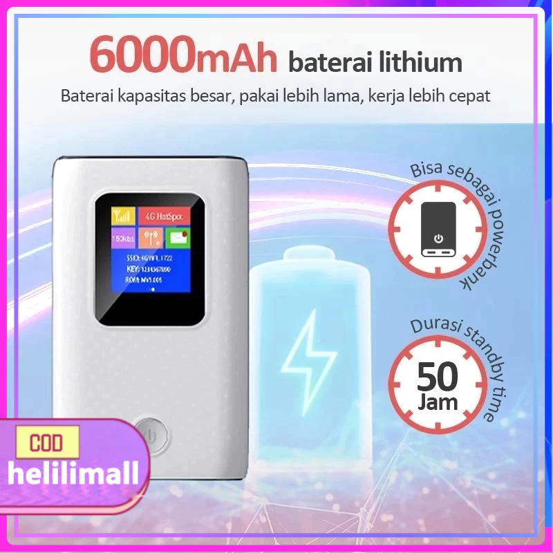 Modem Wifi 4G LTE with Power Bank SM9050 PRO 6000mAh