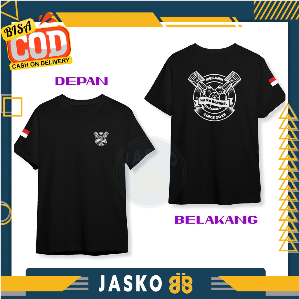 Baju Tshirt Bengkel Mekanik Since 2025 Mekanik Bengkel Gratis Nama Bengkel DB Baju Distro