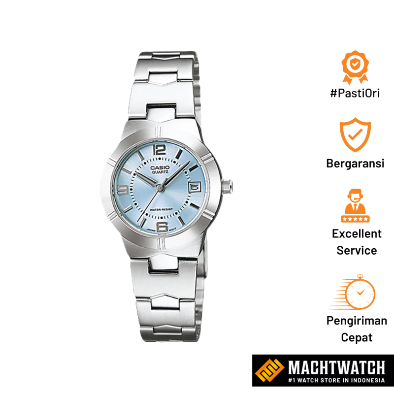 Jam Tangan Wanita Analog Casio Standard LTP-1241D-2ADF LTP1241 LTP-1241D Stainless Steel Band