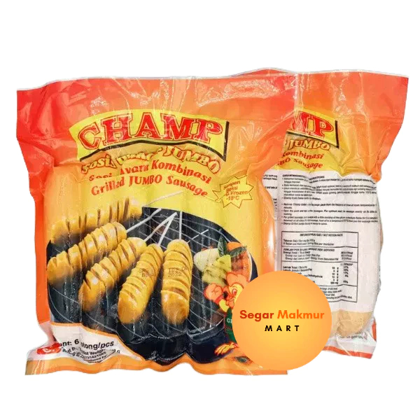 

(SMM) Champ Sosis Jumbo Ayam isi 6PC 500GRAM Jumbo Chicken Sausage