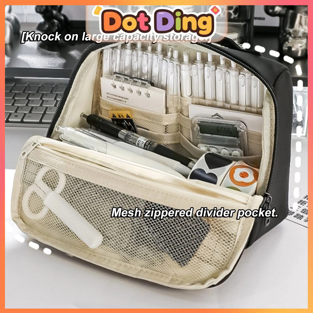 

[DOTDING] 9 Lapisan ‌Kantong Pena Estetika Korean Style - Material Kanvas Tahan Air + Sistem Organizer Bertingkat‌ H446