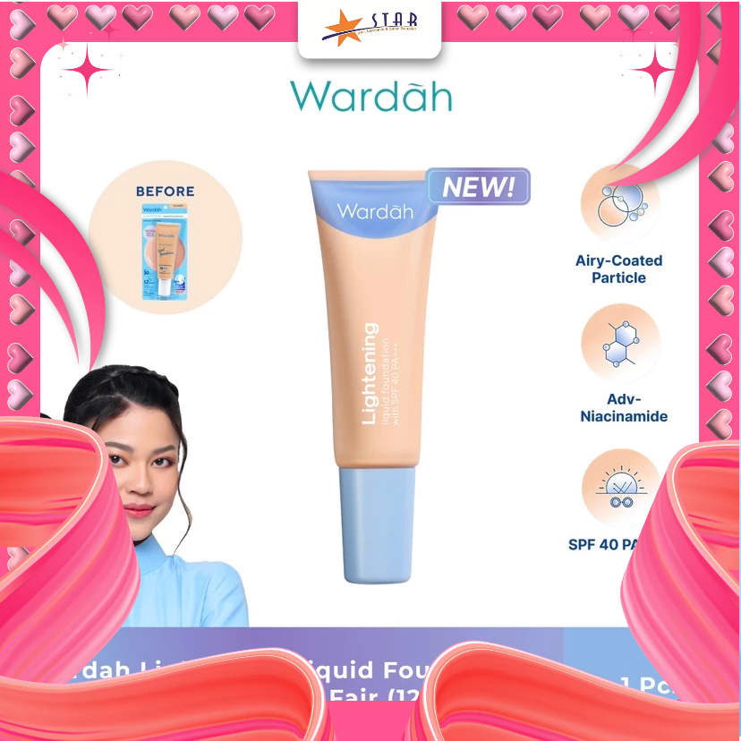 * STAR * Wardah Lightening Liquid Foundation 6ml KECIL