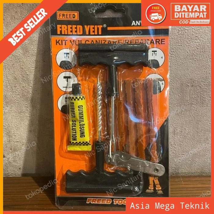 Alat Tambal Ban tubles / penambal ban motor mobil tubles 1set FREED