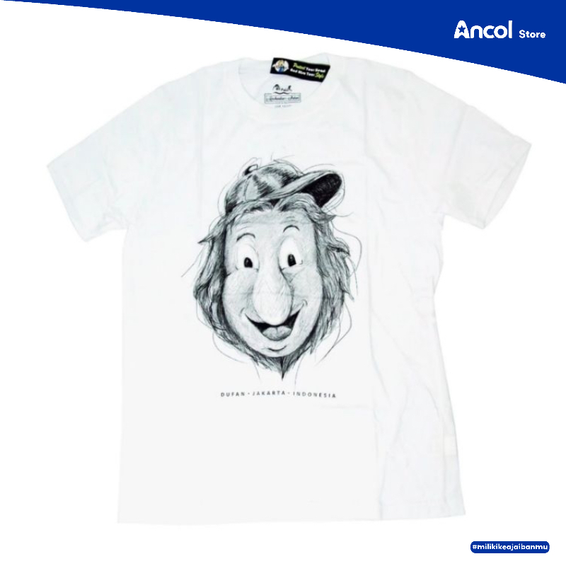 Ancol Baju Kaos Dewasa Karakter Dufan Sketch | Official Merchandise