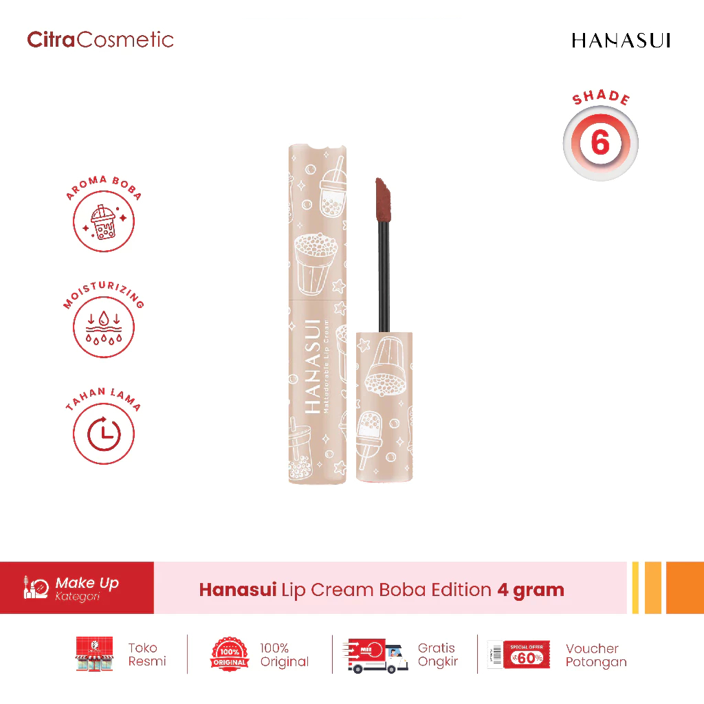 Hanasui Lip Cream Boba Edition
