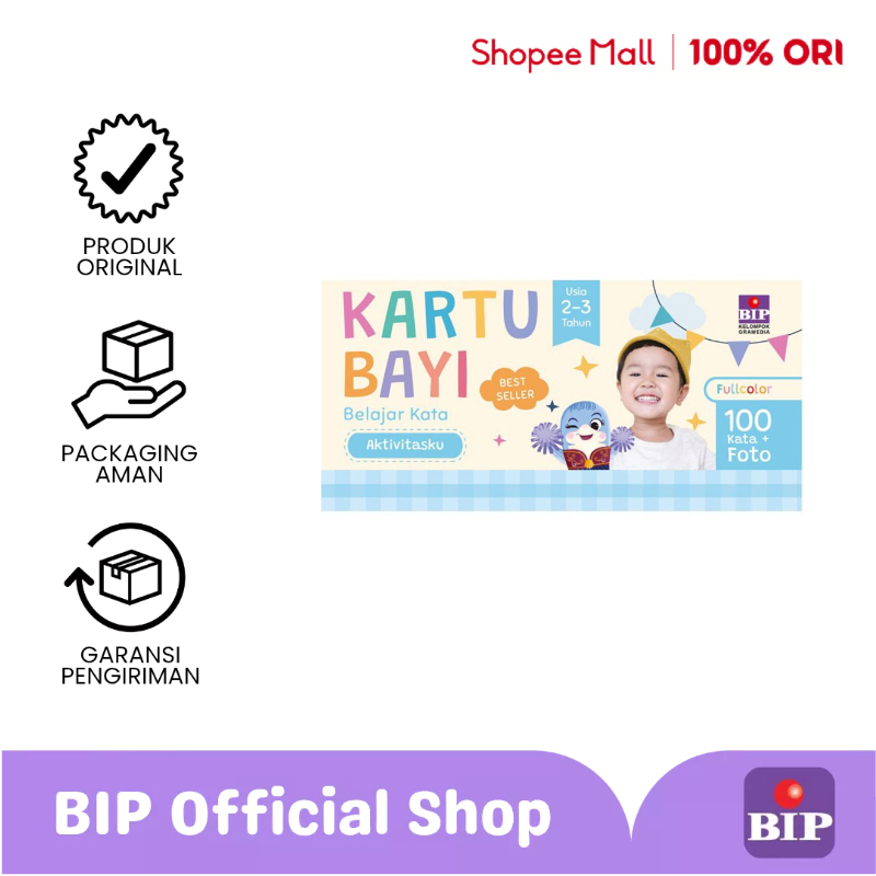 BIP - Kartu Bayi Belajar Kata: Aktivitasku (2-3 Tahun)