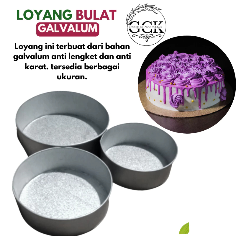 Loyang Bulat Ukuran 18, 20, 22 cm Harga Satuan / Loyang Kue