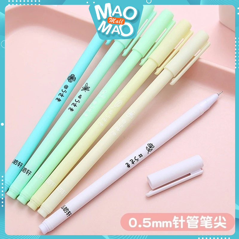 

MAOMAO 1 Set 6Pcs Pena Gel 0.5mm Warna Pastel Pen Gel Aesthetic Pulpen Gel 6 IN 1 Warna Gradasi Pena Gel Set Morandi Color Bolpoint Tinta Gel Cair 6 Pcs Journaling Pen Alat Tulis Kantor Sekolah Lucu