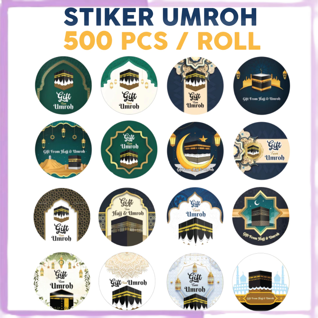 

Sticker Haji Umroh Stiker Label Gift From Oleh Oleh Souvenir 500 Pcs ST001