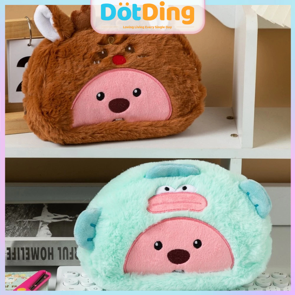 

CTK031 [DOTDING] LOOPY Aesthetic Pencil Case - Kotak Pensil Lucu Kapasitas Besar dengan Desain