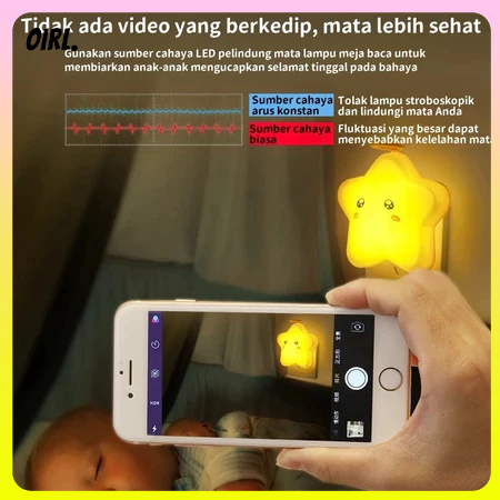 Big Promo Lampu Tidur Kecil Dengan Remote Control Bintang Lima, Lampu Tidur Kartun, Lampu Samping