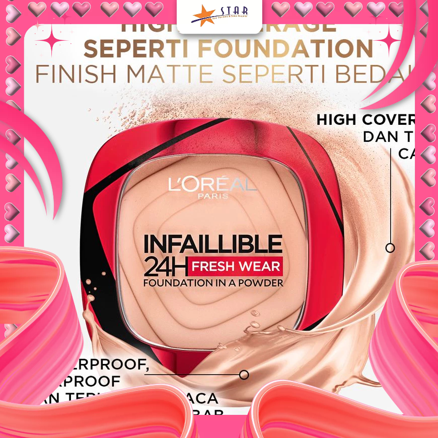 * STAR * Loreal Lmu / BEDAK PADAT L'Oreal Paris Infaillible 24H Fresh Wear Foundation in Powder