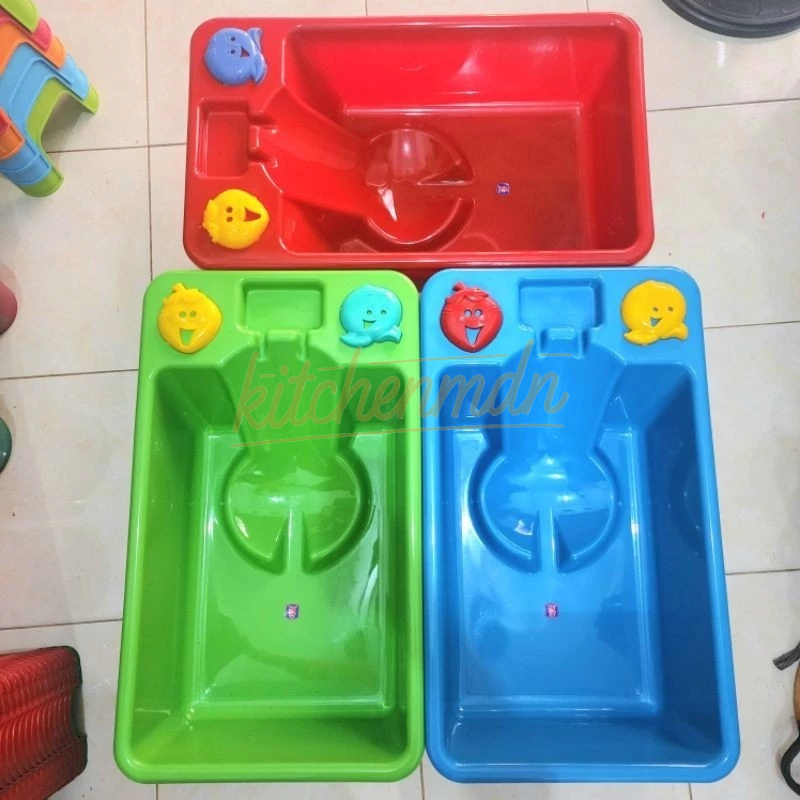 Bak Mandi Bayi Tempat Ember Cuci Anak Baby Balita Plastik Twinpan Bathtub - KitchenMdn