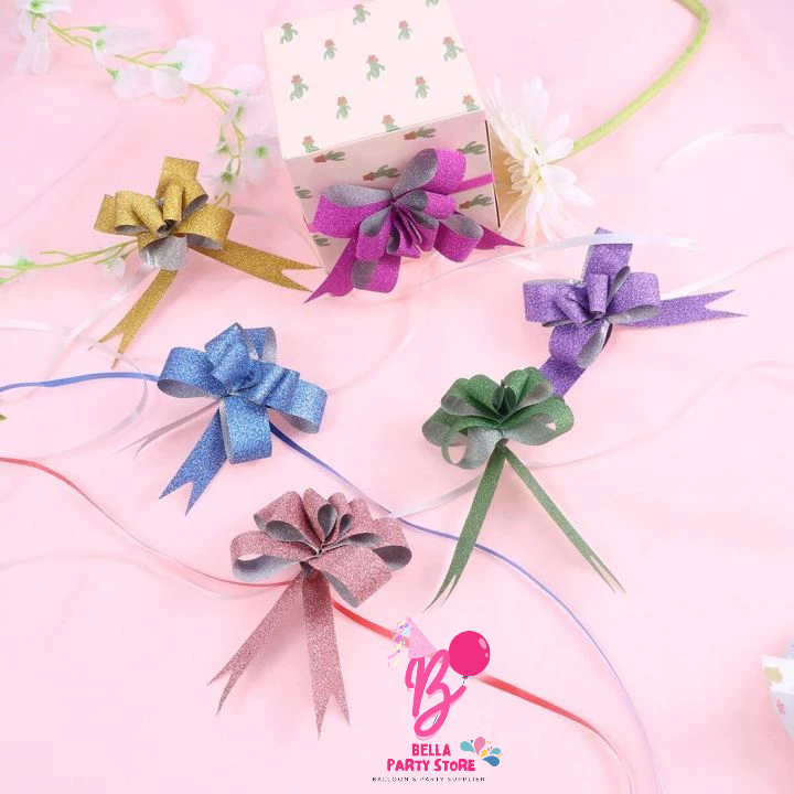 

[satu pcs] pita tarik | pita serut | pull flower ribbon size 15 pita buket pita jadi instant